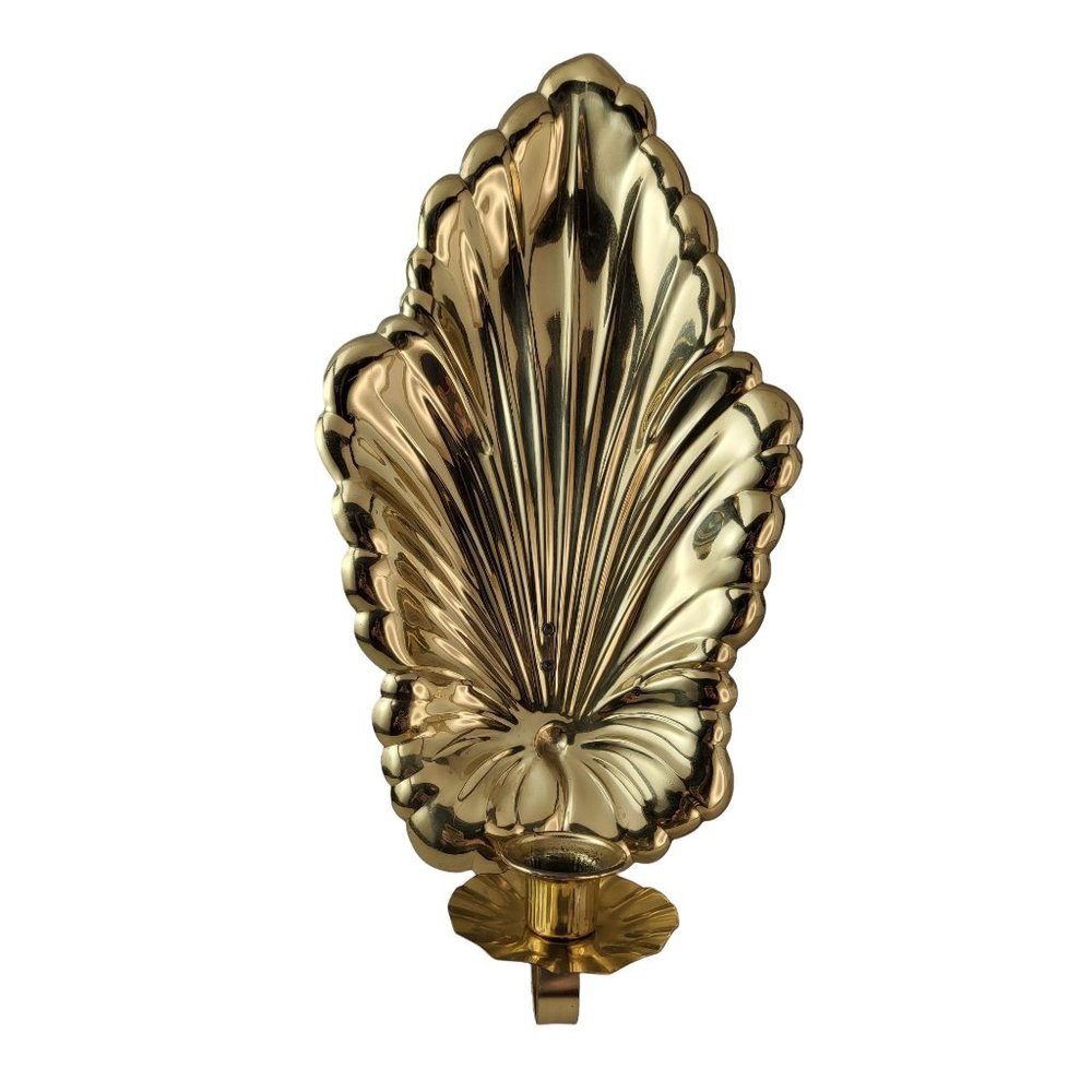 Vintage Brass Hollywood Regency Candle Sconce